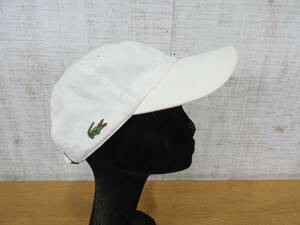 ◇ラコステ LACOSTE キャップ ホワイト 58cm 現状品＠520円発送