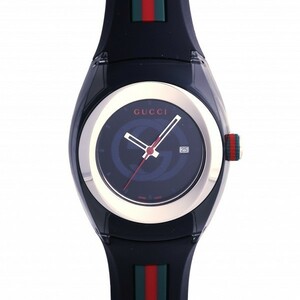 グッチ GUCCI シンク YA137301 ブラック文字盤 新品 腕時計 男女兼用