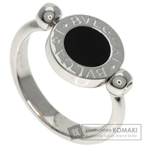 BVLGARI ブルガリ ブルガリブルガリ フリップリング オニキス リング・指輪 K18ホワイトゴールド レディース 中古