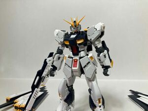 バンダイ RG νガンダム ニューガンダム 1/144 組立済み ジャンク ダブルフィンファンネル 仕様 