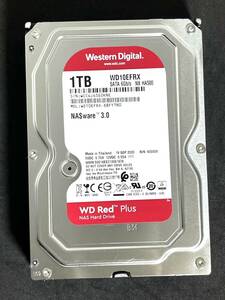 【送料無料】　★ 1TB ★　WD Red　/　WD10EFRX　【使用時間： 4 ｈ】 2020年製　新品同様　3.5インチ内蔵HDD　SATA Western Digital RED