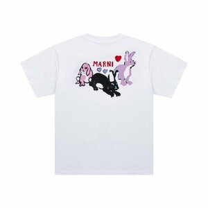 MARNI マルニ コットン うさぎ 半袖 Tシャツ ホワイト メンズ レディース ｔシャツ 40サイズ