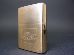 (CB250) Zippo Coca Cola ジッポ コカ コーラ ゴールド フラットップ ヴィンテージ 1937 レプリカ 企業 コラボ コレクション