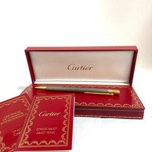 １円スタート Cartier カルティエ ボールペン サントス ドゥ ツイスト式 箱付き 6346