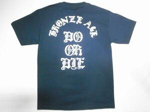 JB即決　BRONZE AGE　ブロンズエイジ　オールドイングリッシュ ロゴ Tシャツ　紺 ネイビー XLサイズ　新品