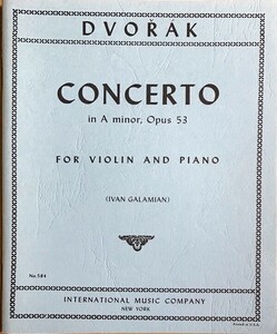 ドヴォルザーク バイオリン協奏曲 イ短調 Op.53/ガラミアン編 輸入楽譜 DVORAK Concerto in A minor Op.53/Galamian 洋書