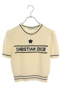 クリスチャンディオール Christian Dior 154S09AM305 サイズ:38 ロゴカシミヤ混Tシャツ 中古 BS99