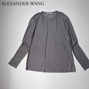 T by ALEXANDER WANG ティーバイアレキサンダーワン カットソー Tシャツ　長袖　トップス ボーダー　ストレッチ　メンズ