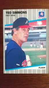 FLEER 1989年 599 TED SIMMONS アトランタ・ブレーブス