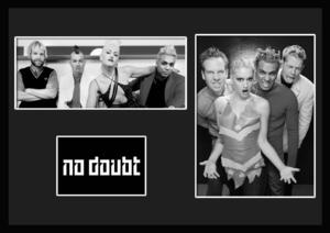 10種類!No Doubt/ノー・ダウト/ROCK/ロックバンドグループ/証明書付きフレーム/BW/モノクロ/ディスプレイ (7-3W)