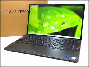 美品 FUJITSU/富士通 FMV LIFEBOOK AH77/G2 (FMVA77G2B) 15.6インチ ノートPC i7-1260P/16GB/SSD512GB/Win11 マウス バッテリー良好