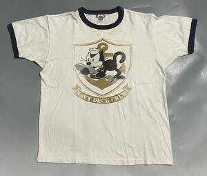 TOYS McCOY Felix NAVY ECK CREW トイズマッコイ フィリックス　 Tシャツ L