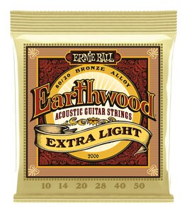 即決◆新品◆送料無料ERNIE BALL 2006 ×1 [10-50] Earthwood Extra Light 80/20 Bronze アコースティックギター弦/メール便