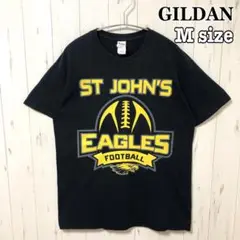 GILDAN ギルダン イーグルス Tシャツ M 黒 ブラック 両面プリント古着