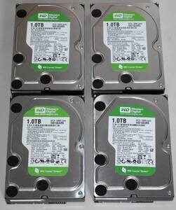 ★Western Digital SATA 1TB HDD 3.5インチ WD Caviar Green　★中古動作品★（4台セット合計 4TB）