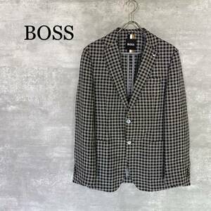 『BOSS』ボス (46) チェック柄テーラードジャケット