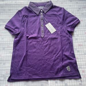 未着用 三陽商会 PRINGLE 1815 レディース ポロシャツ UK10 パープル 紫