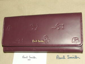 785-①　新品本物即決　ポールスミス　Paul Smith　牛革/羊革　デザインDOG　長財布　犬　ドッグ