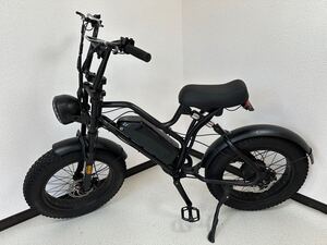 【発送：引き取りor着払】電動自転車 20インチ 極太タイヤ シマノ7段変速 48V10Ah SPTEBIK 電動バイク モペット 防水 軽量 公道