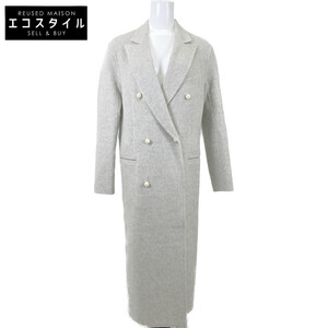 美品 MADISON BLUE マディソンブルー MB194-2005 PEARL CHESTER COAT ウールｘカシミヤ パールボタン チェスターコート 1 レディース