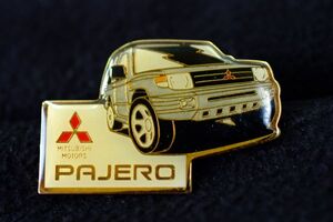 ■ MITSUBISHI ピンバッジ PAJERO W32mm rcitys 欧州発売記念品 三菱 MMC ミツビシ パジェロ