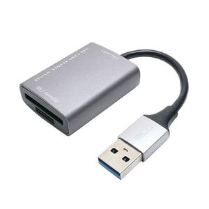 【新品】ナカバヤシ ミヨシSD／microSDカードリーダ・ライタ USB-A（USB3.2Gen1対応） ダークシルバー USR-ASD1／DS1個