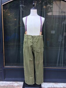 イギリス軍1954s overalls denim trousers ビンテージ オーバーオールデニム グリーンデニム ukmilitary ミリタリー MV848