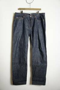 美品 定番 A.P.C. アーペーセー NEW STANDARD JEANS INDIGO DENIM ニュー スタンダード ジーンズ デニム パンツ 赤耳 紺 サイズ35 本物831O