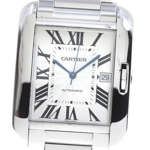 カルティエ CARTIER W5310008 タンクアングレーズ XL デイト 自動巻き メンズ _815815