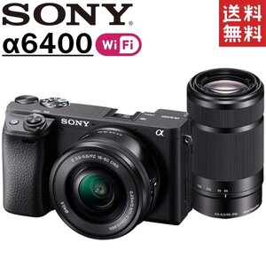 ソニー SONY α6400 ILCE-6400Y ダブルレンズキット ブラック ミラーレス 一眼レフ カメラ レンズ 中古