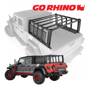 【GO RHINO 正規品】 XRS オーバーランド エクストリームラック 5950000T ブラック ラゲッジレール有無 兼用 ジープ JTグラディエーター