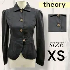 theory セオリー ジャケット 綿ステンカラー ブラック おしゃれ XS