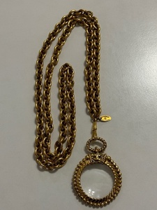 CHANEL シャネル ルーペ　金メッキ 　ダブルチェーン　Vintage ヴィンテージ 　necklace　ネックレス