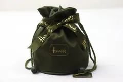 ハロッズ ポーチ 巾着型 未使用 ブランド レディース グリーン Harrods