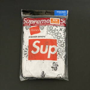 Mサイズ 2枚 Supreme Hanes Bandana Boxer Briefs 2 Pack White 22FW シュプリーム ヘインズ バンダナ ボクサー ブリーフ ホワイト