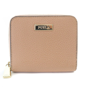 フルラ FURLA ラウンドジップ ミニ財布 ロゴ ピンクべージュ /SR15 レディース