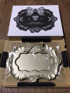 ★新品未開封★ANNA SUI アナスイ★メイクアップ トレイ★直営店購入★ゴールド★箱あり★薔薇 ローズ★コスメ 小物入れ トレー