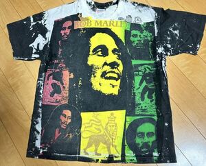 90’sビンテージMOSQUITOHEAD モスキートヘッド　BOB MARLEY ボブマーリー 手刷り Tシャツ L 美品