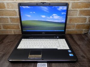 H500☆希少品★Windows XP プロ SP3インストール済★Core i5★DVDRW★320GB-HDD★メモリ3GB★15ｗ液晶ノート★富士通★LIFE BOOK A550/B