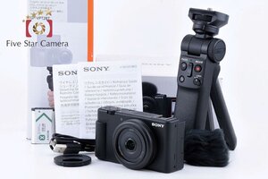 【中古】SONY ソニー VLOGCAM ZV-1F ブラック デジタルカメラ シューティンググリップ付属 元箱付き