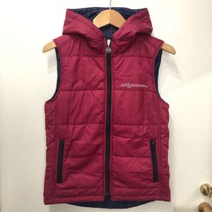 HYSTERIC GLAMOUR ヒステリックグラマー HEAVYDUTY PRIMALOFT フード 中綿ベスト リフレクターロゴ フリーサイズ パープル 2AV-9270 古着