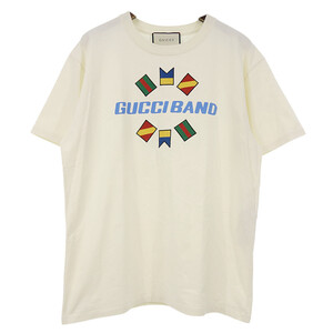 【特別価格】GUCCI 20SS 565806 GUCCI BAND Tシャツ ベージュ サイズ メンズS