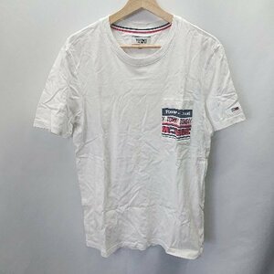 ◇ TOMMY JEANS トミー ジーンズ 半袖 Tシャツ サイズXL ホワイト メンズ E