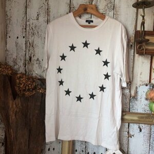 ≫ITEMS URBANRESEARCHアイテムズ アーバンリサーチ*スター星柄*半袖 Tシャツ*トップス*カットソー*メンズ紳士*サイズ40*白ホワイト