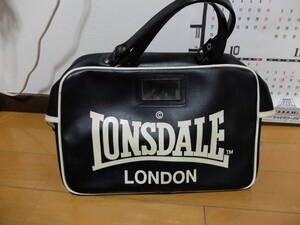 ロンズデール ホールドール ボストンバッグ lonsdale モッズ mods punk uk イギリス　パンク　ロック　黒ブラック　レザーカバン　定番