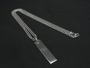 1円 GUCCI グッチ SV925 ボールチェーン 2連 プレート ネックレス ペンダント アクセサリー レディース メンズ シルバー系 FJ3936