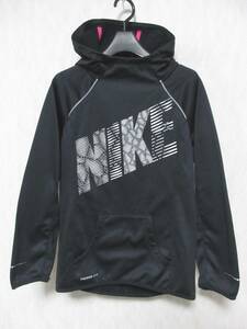 NIKE ナイキ ロゴ プルオーバー パーカー メンズ キッズ M 140～150 ブラック　yg6000