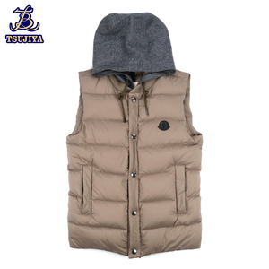 MONCLER モンクレール　SOURSAC GILET　2019年　ダウンフードベスト　グレー系　メンズ　#00　中古AB【辻屋質店A3256】