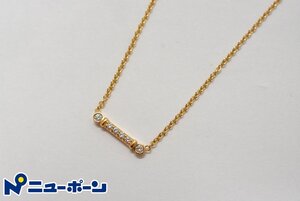 1T138★TIFFANY&Co. ティファニー フルール ドリス キー バー 750 ペンダント ネックレス K18★USED★＜ニューポーン＞