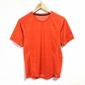 F7692dL NIKE ナイキ サイズS 半袖Tシャツ ドライフィット スポーツウェア オレンジ メンズ トレーニング 運動 DRY-FIT 速乾性 通気性